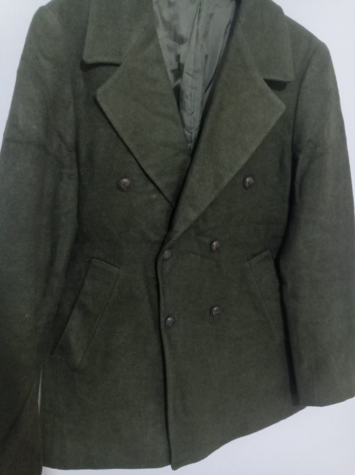 Düğmeli Haki Süet Erkek Ceket - Görsel 2