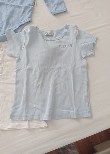 Çocuk için pastel renkli beyaz tsort ve iclikler - Görsel 2