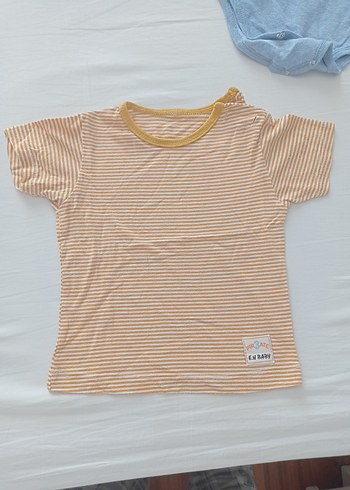 Çocuk için pastel renkli beyaz tsort ve iclikler - Görsel 5