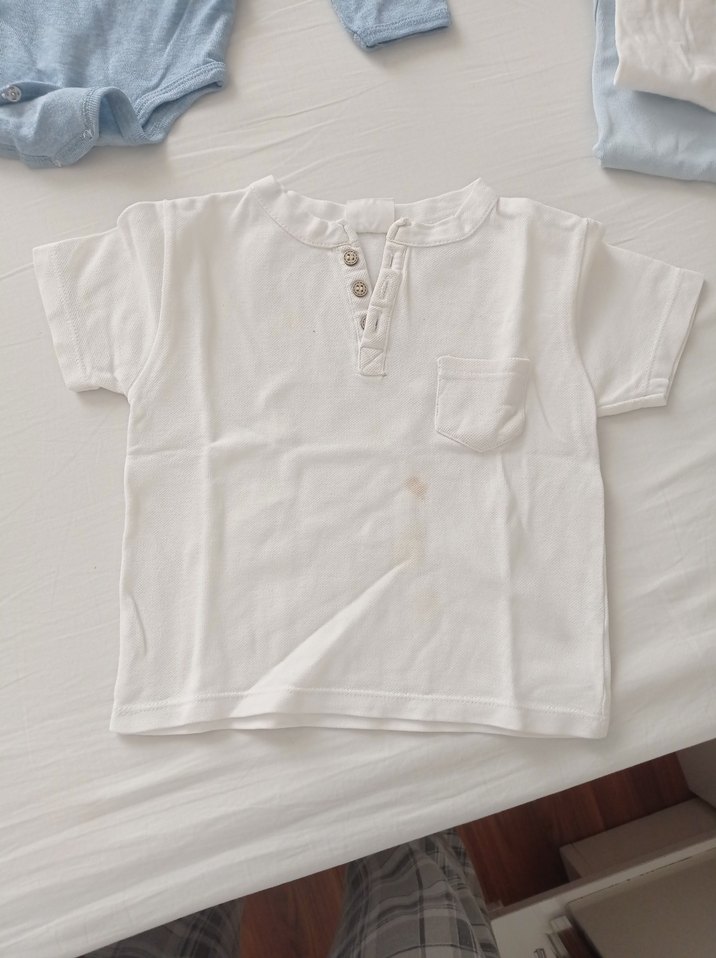 Çocuk için pastel renkli beyaz tsort ve iclikler - Görsel 4