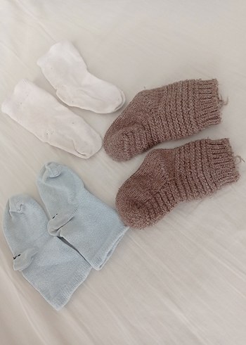 Kız Çocuk Örgü ve Pamuklu Çorap Seti - Görsel 2