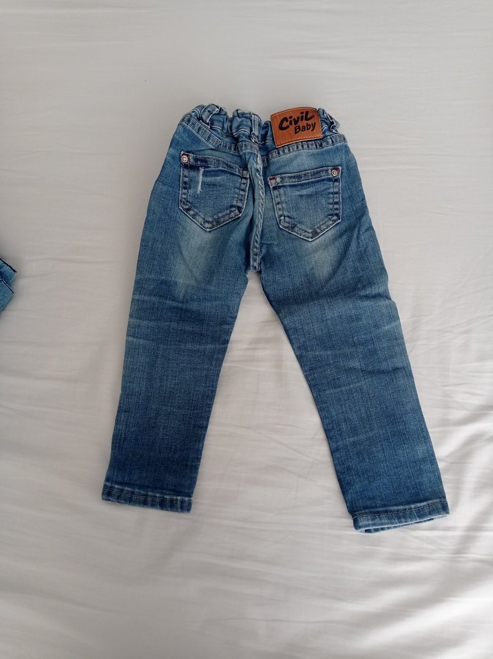 Erkek Çocuk Gri Regular Fit Denim Pantolon - Görsel 2