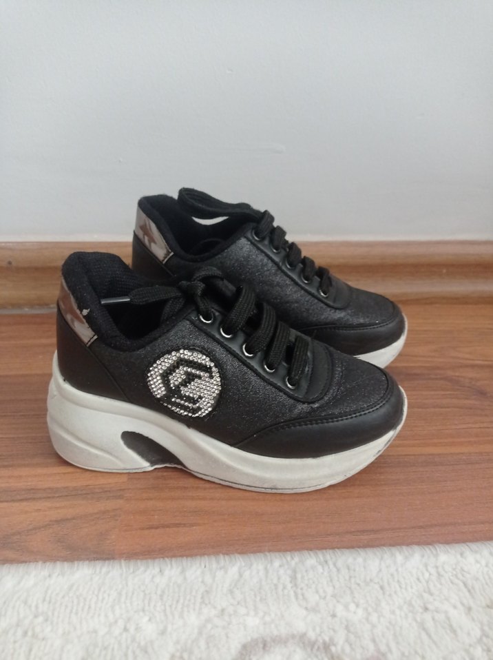 Lodsy Siyah Yılan Desenli Dolgu Topuklu Spor Ayakkabı - Görsel 2