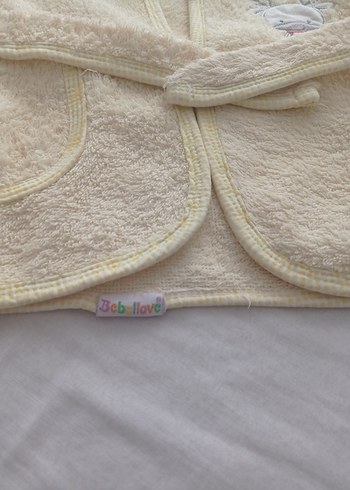 Kapüşonlu  Çocuk Bornoz ve Terlik Seti - Görsel 3