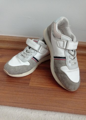 kız Çocuk Beyaz Gri Cırtlı Spor Ayakkabı - Görsel 5