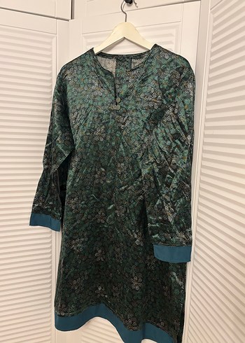 Saten tunik elbise özel gün elbisesi - Görsel 5