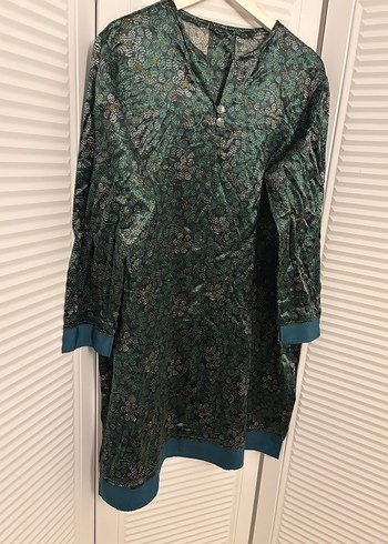 Saten tunik elbise özel gün elbisesi - Görsel 12