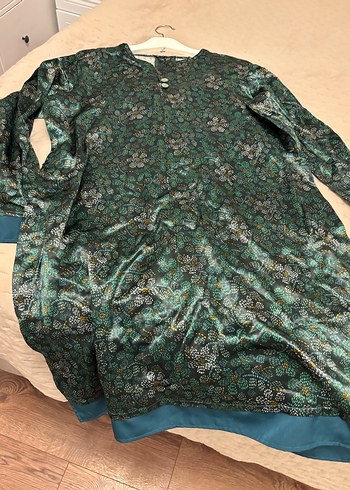 Saten tunik elbise özel gün elbisesi - Görsel 17