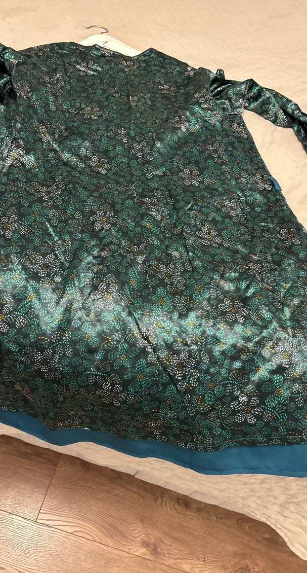 Saten tunik elbise özel gün elbisesi - Görsel 2