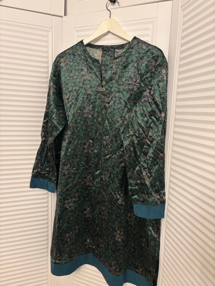 Saten tunik elbise özel gün elbisesi - Görsel 5