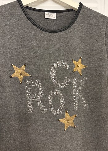 Kız Çocuk Uzun Kollu Rock Punk Payetli elbise parti yılbaşı - Görsel 3