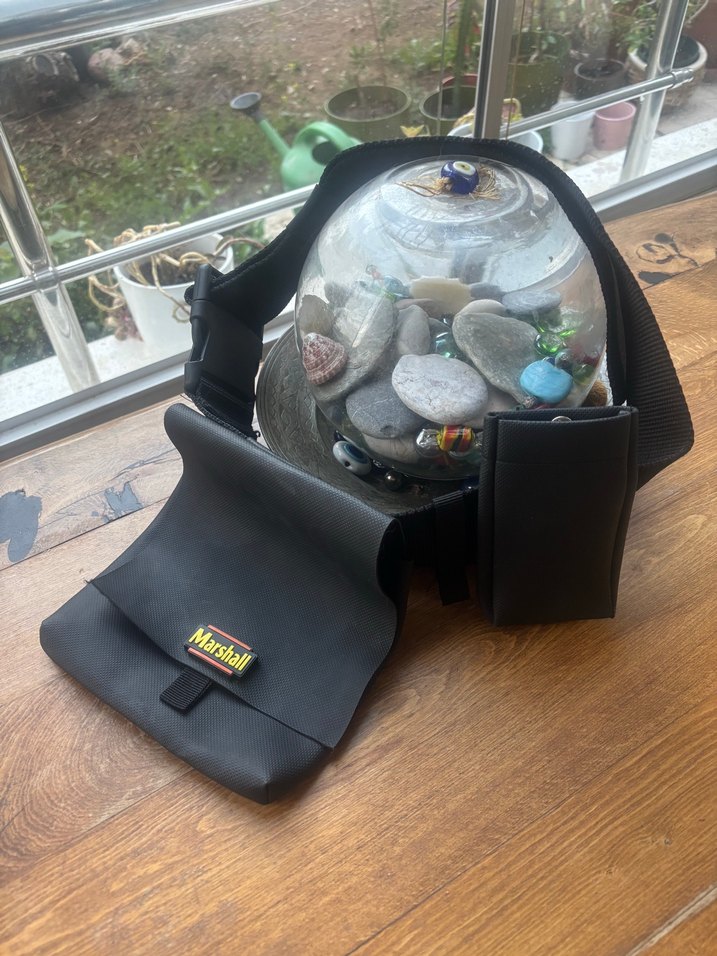 Marshall Siyah Bel bacak çantası - Görsel 2