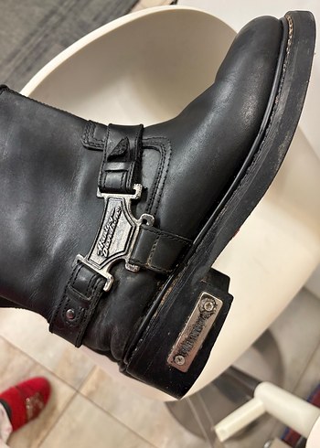 Siyah Deri Tokalı Biker Bot - Görsel 7