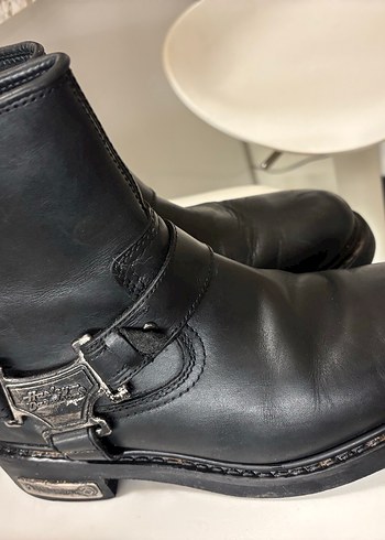 Siyah Deri Tokalı Biker Bot - Görsel 6
