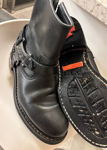 Siyah Deri Tokalı Biker Bot - Görsel 9