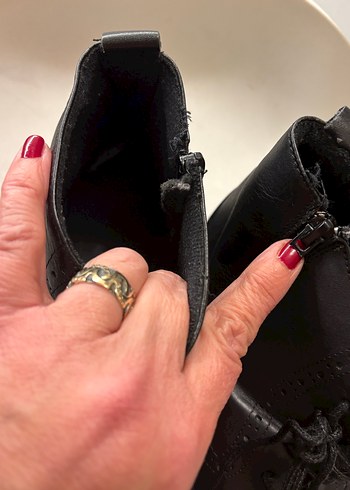 Siyah Deri Goth Erkek Botları 40 numara - Görsel 10