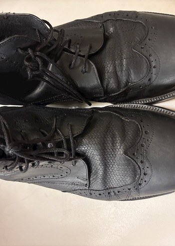Siyah Deri Goth Erkek Botları 40 numara - Görsel 9