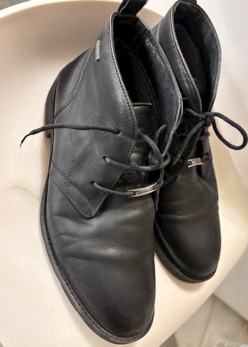 Siyah Erkek Deri Bot, Tokalı, Goth Tarzı Dockers - Görsel 4