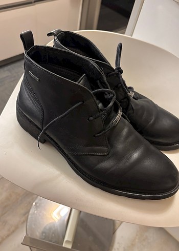 Erkek Siyah Deri Klasik Goth Bot - Görsel 2