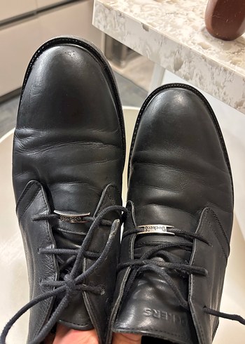 Erkek Siyah Deri Klasik Goth Bot - Görsel 3
