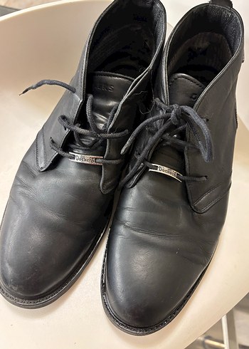 Erkek Siyah Deri Klasik Goth Bot - Görsel 6