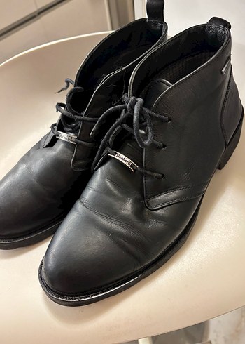 Erkek Siyah Deri Klasik Goth Bot - Görsel 4