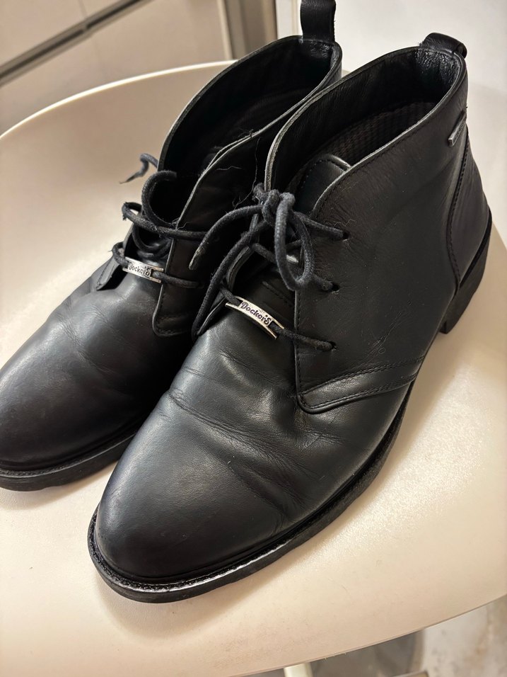 Erkek Siyah Deri Klasik Goth Bot - Görsel 4