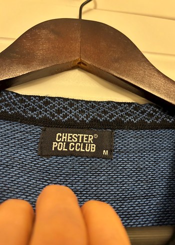 Erkek Mavi V Yaka Triko Kazak polo club M - Görsel 11