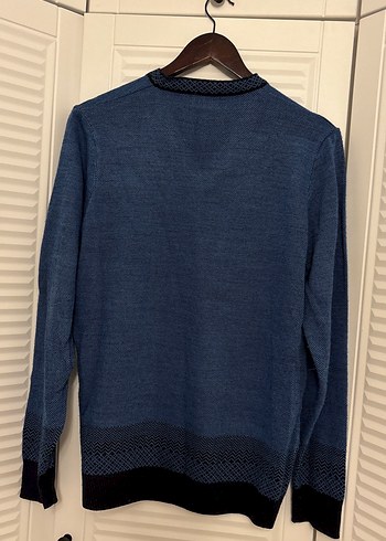 Erkek Mavi V Yaka Triko Kazak polo club M - Görsel 15