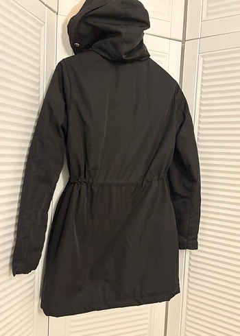 Pelüş içlikli parka kaban mont - Görsel 7