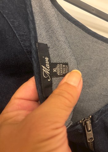 xl Beden Mavi marka Lacivert Kısa Kollu Elbise