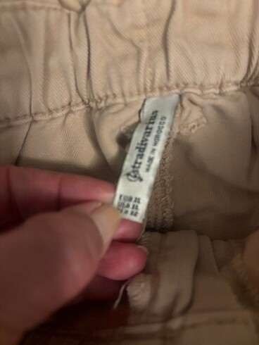 xl Beden camel Renk Stradivarius bej pantolon