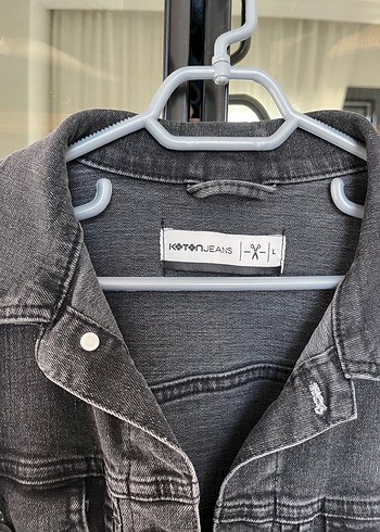 Koton Gri Düğmeli Kadın Denim Ceket