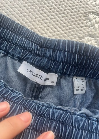 s Beden Kadın Mavi Kemerli Bol Kesim Mini Denim Şort