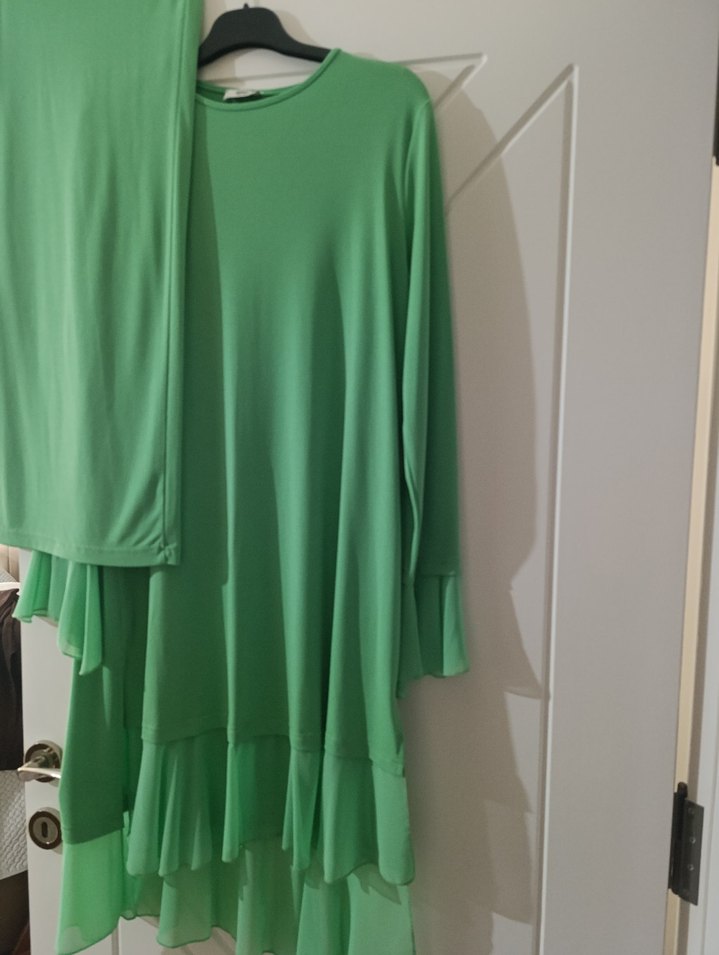 Yeşil Uzun Kollu Salaş ikili takim - Görsel 2