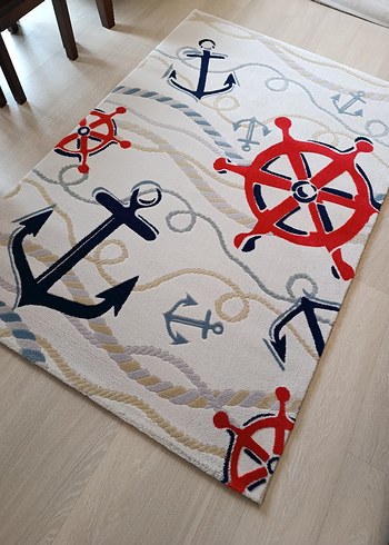 Çapa ve Dümen Desenli Bohem Çok Renkli Halı - Görsel 2