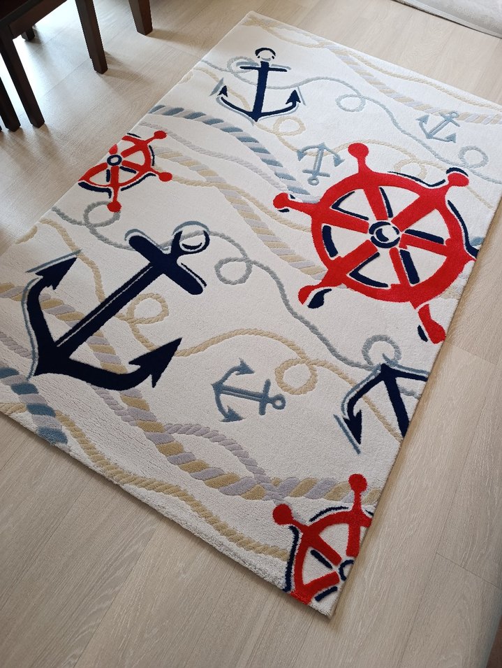 Çapa ve Dümen Desenli Bohem Çok Renkli Halı - Görsel 2