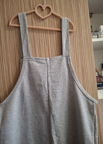 Gri Cepli Askılı Salopet - Görsel 5