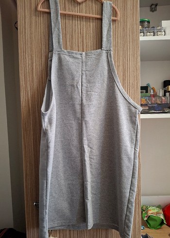 xl Beden gri Renk Gri Cepli Askılı Salopet