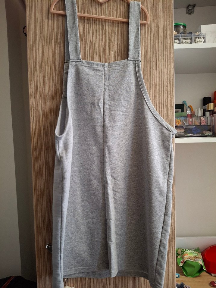 Gri Cepli Askılı Salopet - Görsel 4