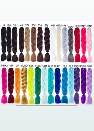 Sentetik Örgülük Saç X Pression 100 Gr.60cm (120cm toplam uzunlu