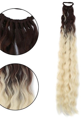 Lastik Tokalı At Kuyruğu Kabarık Afro Dalgalı