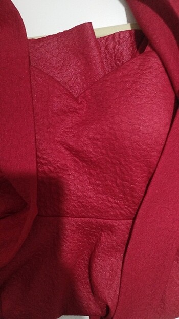 Kırmızı abiye elbise - Görsel 7