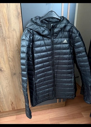 Orjinal Adidas Siyah Kapüşonlu İnce Mont