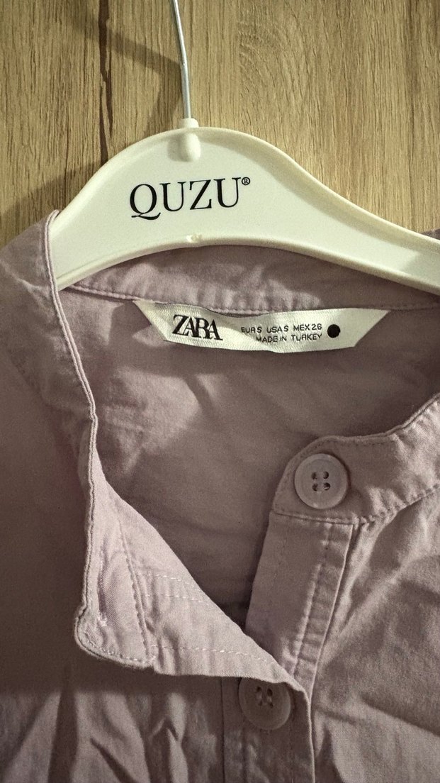 Zara lila Uzun Kollu Gömlek - Görsel 2