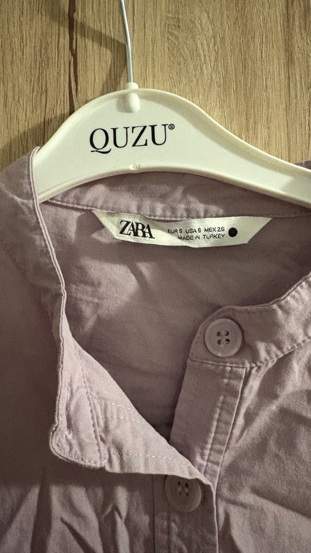 Zara lila Uzun Kollu Gömlek - Görsel 3