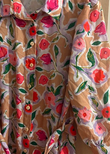 Çiçek Desenli Uzun Kadın Sabahlık - Görsel 2