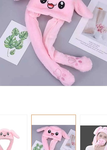 Pembe Peluş Çocuk Bere Kulaklı ve Kalpli ışıklı - Görsel 12