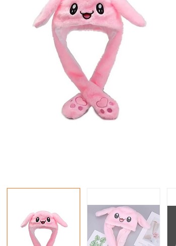 Pembe Peluş Çocuk Bere Kulaklı ve Kalpli ışıklı - Görsel 13