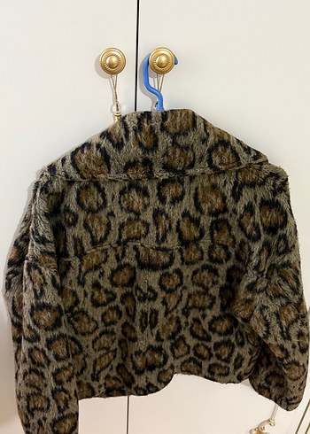 Kahverengi Yılan Desenli Kadın Suni Kürk - Görsel 4